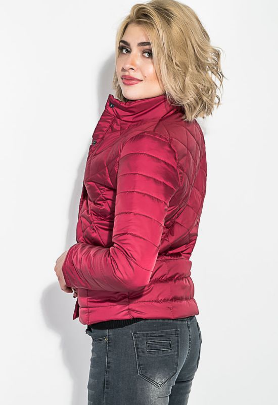 Куртка женская стеганая на кнопках 80PD1209 (бордовый)