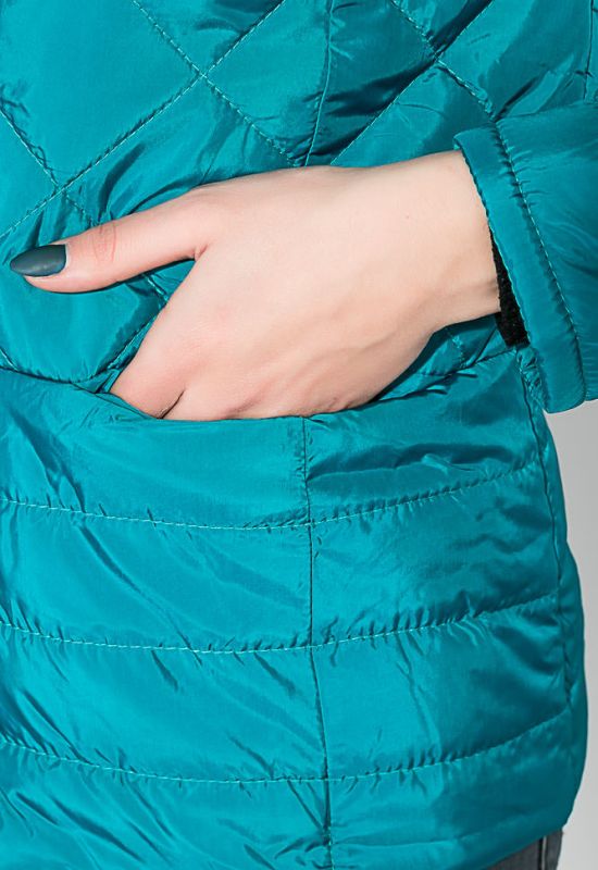 Куртка женская стеганая на кнопках 80PD1209 (лазурный)