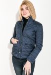 Куртка женская стеганая на кнопках 80PD1209 (темно-синий) Куртка женская стеганая на кнопках 80PD1209 (темно-синий)