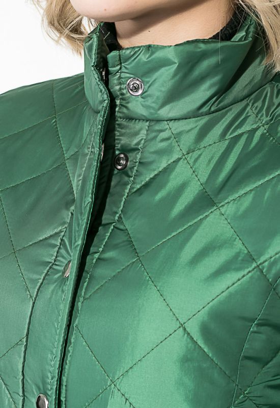 Куртка женская стеганая на кнопках 80PD1209 (темно-зеленый)