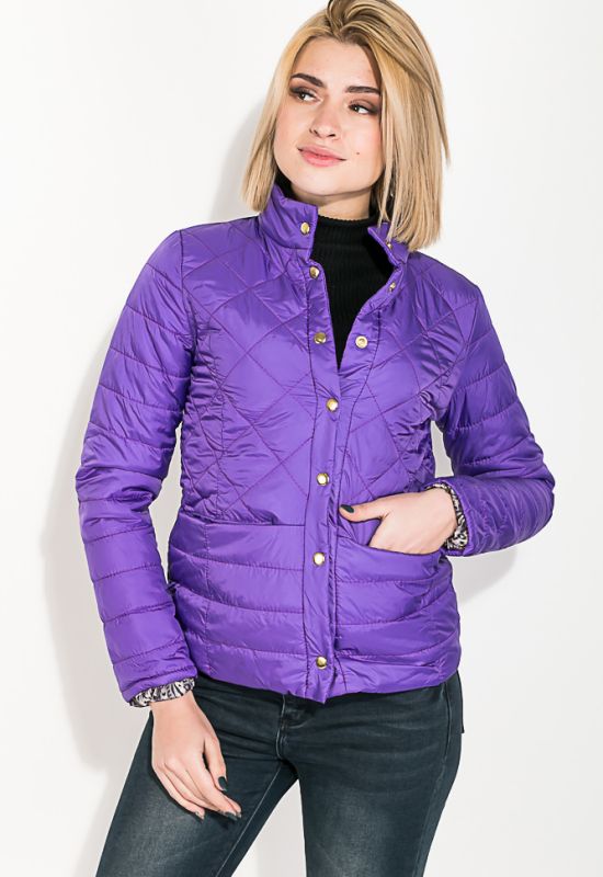 Куртка женская стеганая на кнопках 80PD1209 (ультрафиолет)