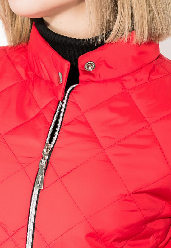 Куртка женская стеганая с воротником стойка 80PD1312 (красный)