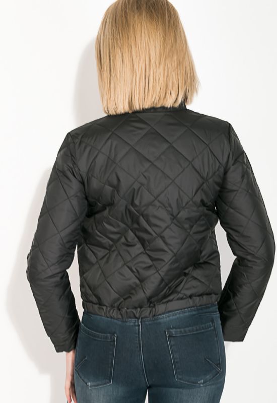 Куртка женская стеганая с воротником стойка 80PD1312 (черный)