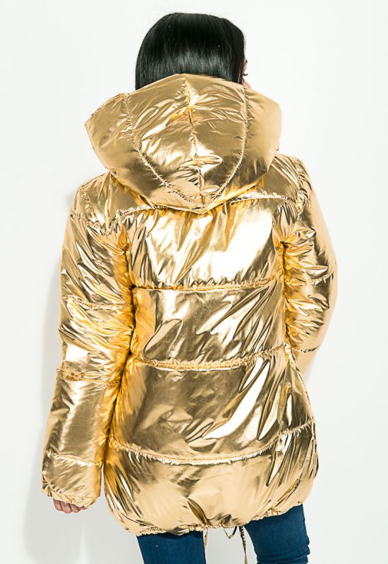 Куртка женская стильная с капюшоном 72PD222 (золотой)