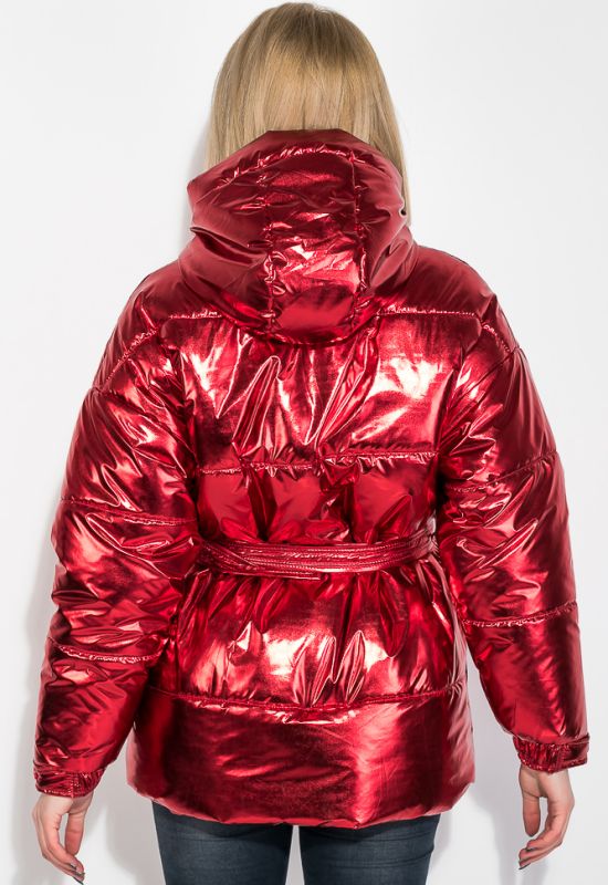 Куртка женская теплая короткая 69PD1075 (красный/металлик)
