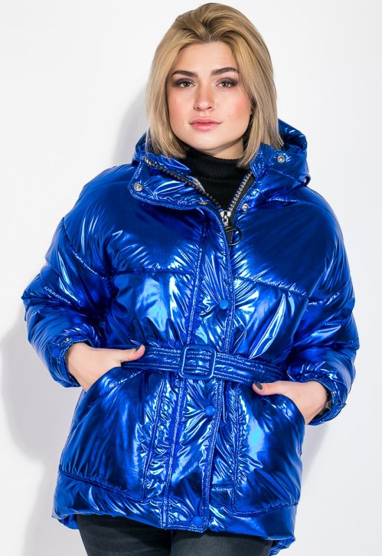 Куртка женская теплая короткая 69PD1075 (синий/металлик)