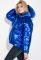 Куртка женская теплая короткая 69PD1075 (синий/металлик)