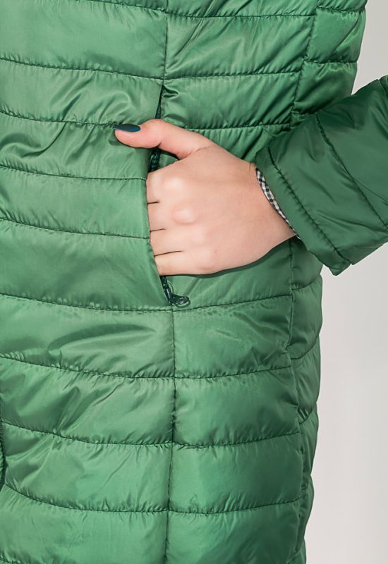 Куртка женская удлиненная 80PD1211 (темно-зеленый)
