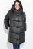 Куртка женская удлиненная с глубоким капюшоном 69PD811 (черный)