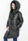 Куртка жіноча подовжена з глибоким капюшоном 69PD811 (чорний)