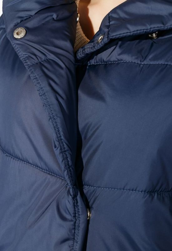 Куртка женская удлиненная с глубоким капюшоном 69PD811 (темно-синий)