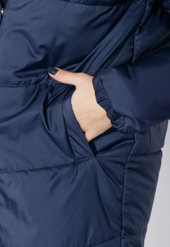 Куртка женская удлиненная с глубоким капюшоном 69PD811 (темно-синий)