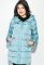 Куртка женская удлиненная с капюшоном 274V001 (голубой)