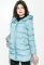 Куртка женская удлиненная с капюшоном 274V001 (голубой)