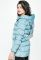 Куртка женская удлиненная с капюшоном 274V001 (голубой)