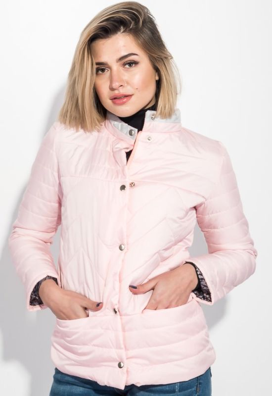 Куртка женская застежка молния/кнопки демисезон 72PD146 (светло-розовый)