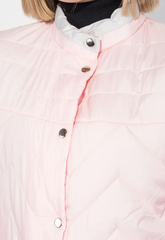 Куртка женская застежка молния/кнопки демисезон 72PD146 (светло-розовый)