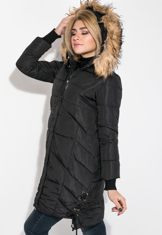 Куртка женская зимняя длинная 677K005 (черный)