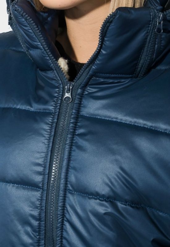 Куртка женская зимняя с капюшоном 74PD801 (темно-синий)