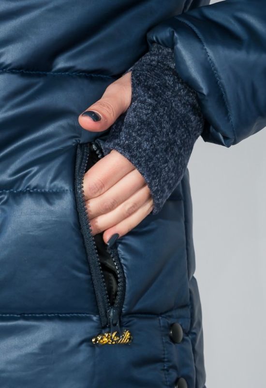 Куртка женская зимняя с капюшоном 74PD801 (темно-синий)
