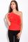 Майка жіноча на одне плече 120P003 (червоний)