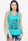 Майка жіноча з текстовим принтом 81P189 (бірюзовий)