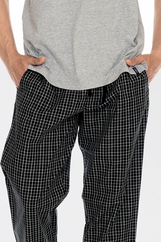 MHT 743 A19 Брюки пижамные для мужчин (черный/серый)