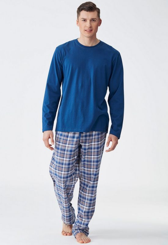 MNS 405 B8 Мужская пижама (синий/серый)