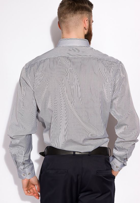 Чоловіча сорочка 120PAR162 (сірий/білий)
