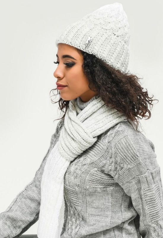 Набор шапка-шарф -31371-4 (серый)