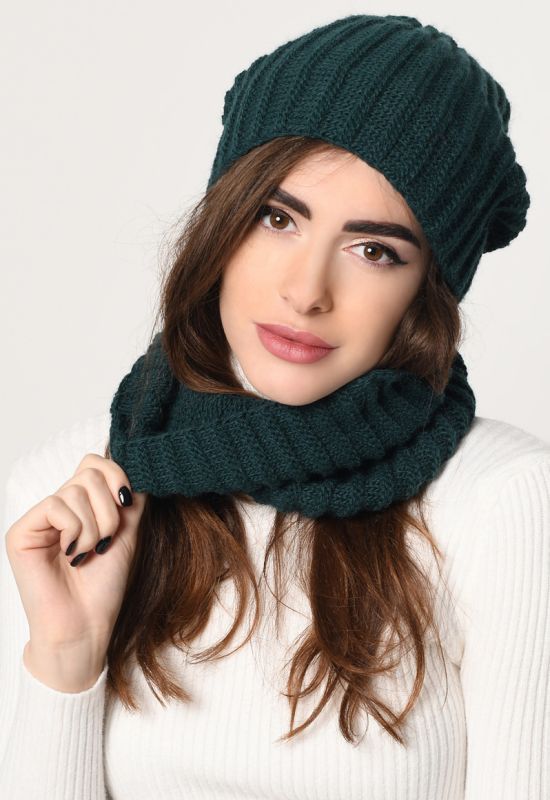 Набор шапка-шарф 31903-12 (зеленый)