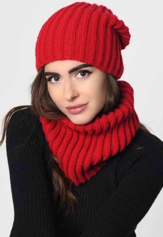 Набір шапка-шарф 31903-14 (червоний)