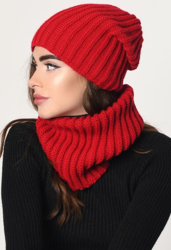 Набор шапка-шарф 31903-14 (красный)