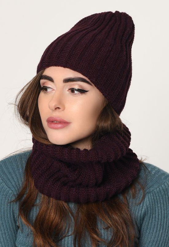 Набор шапка-шарф 31903-33 (бордовый)