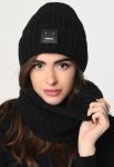 Набор шапка-шарф 31910-8 (черный)