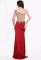 NB 4257 Сукня вечірня вишита стразами (червоний)