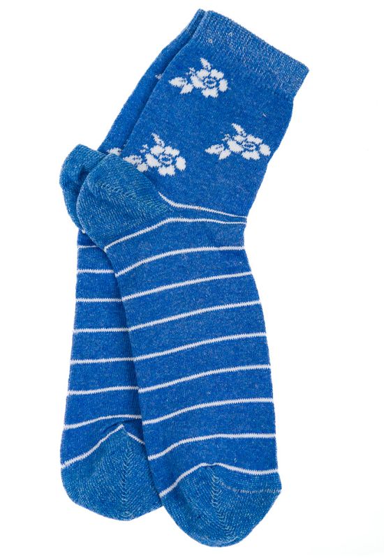 Шкарпетки жіночі 120PNS018 (білий/блакитний)
