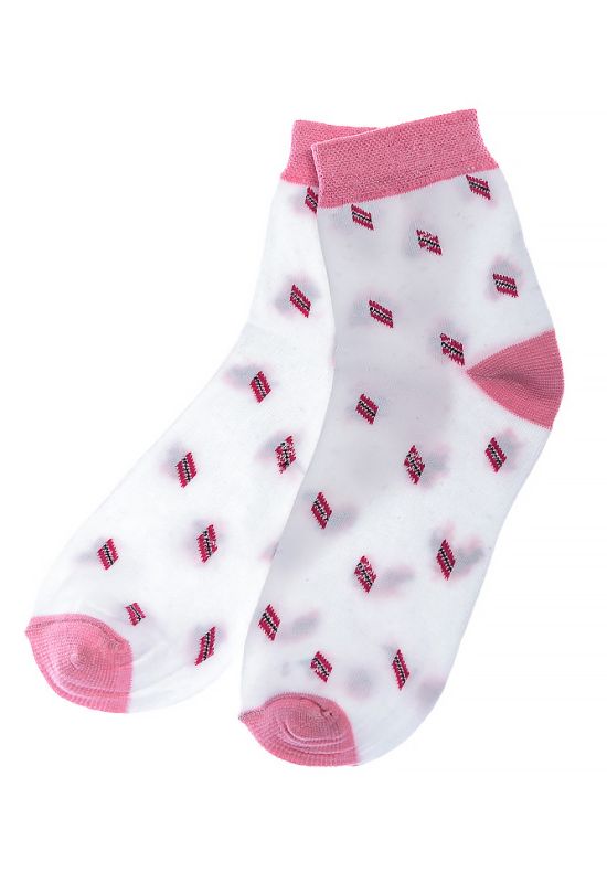 Шкарпетки жіночі 120PRU020 (білий/рожевий)
