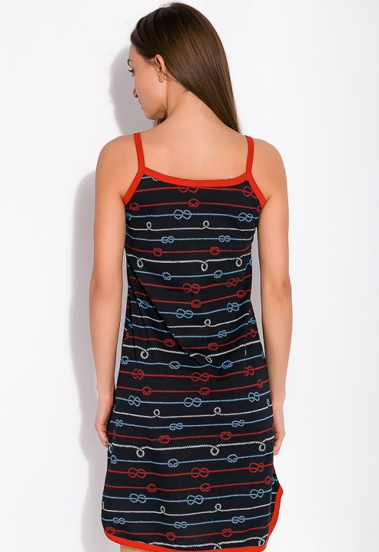 Ночная рубашка женская 107P02724 (темно-синий/красный)