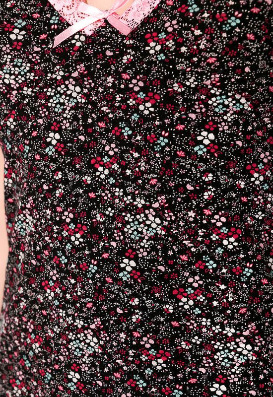 Ночная сорочка женская 107P4-2 (черный/розовый)