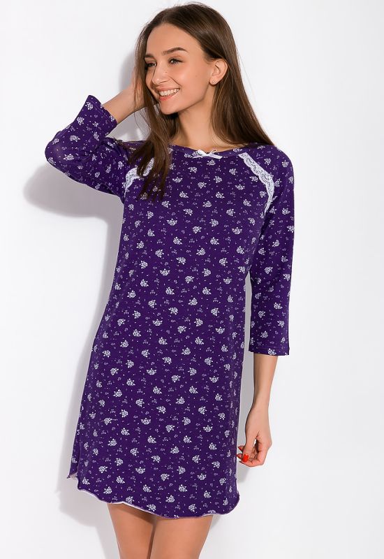 Ночная женская сорочка 107P13-1 (фиолетовый/белый)