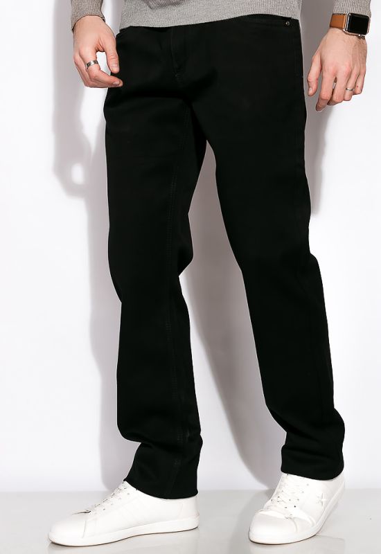 Однотонні базові джинси 120PFANG4039 (чорний)