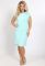 P 0081 Платье коктейльное прямого кроя (мятный)