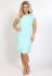 P 0081 Платье коктейльное прямого кроя (мятный)