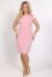P 0081 Сукня коктейльна прямого крою (рожевий)
