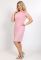 P 0081 Сукня коктейльна прямого крою (рожевий)