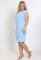 P 0081 Платье коктейльное прямого кроя (синий)