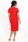 P 0086 Сукня коктейльна з рукавами-крилами та вишивкою камінням (червоний)