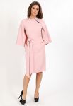 P 0098 Платье деловое с декоративными пуговицами (персиковый)