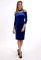 P 0906 Сукня коктейльна з оксамиту в комплекті з прикрасою (темно-синій)